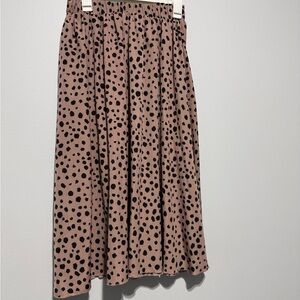 Polka Dot maxi Skirt in Brown and Black